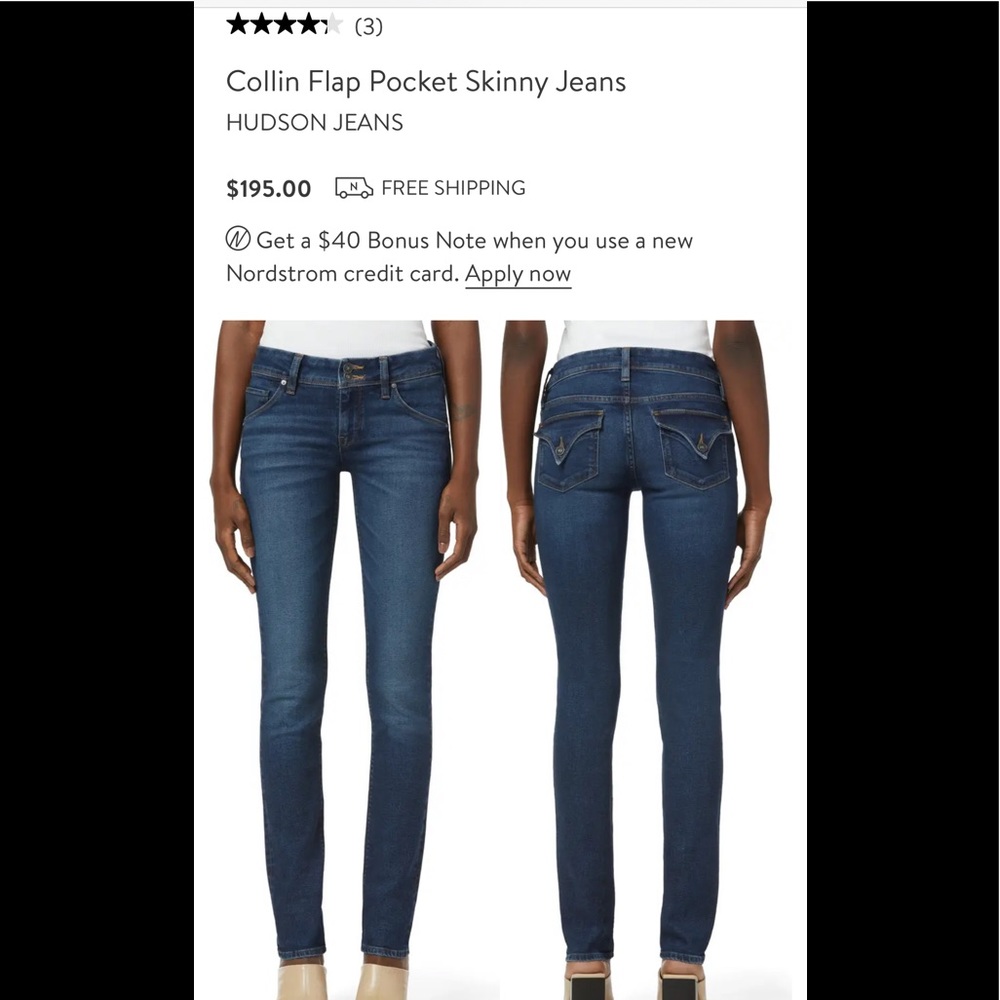 Like new Hudson straight leg jeans. Size 28